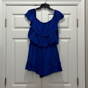 Blue shorts romper, never worn